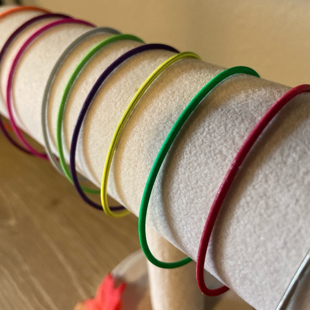 Bracelets Steel coil set of 12-assorted colors-NEW